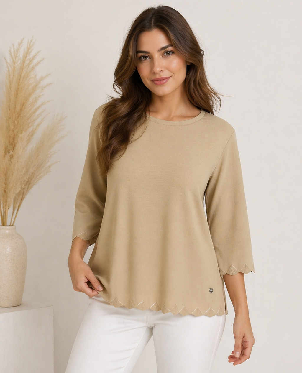 Blusa tejido punto manga larga